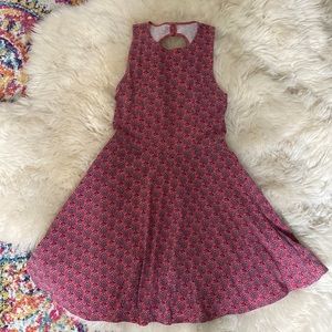 Hollister pink floral dress with open back SZ: S